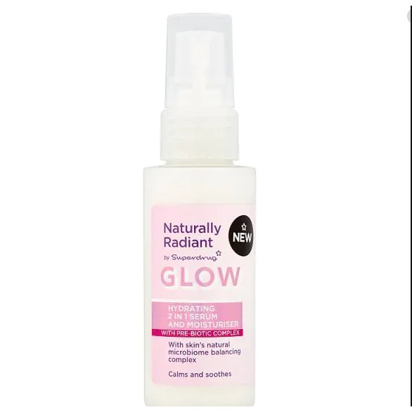 [TOP 1 SHOPEE] Kem dưỡng khỏe da Superdrug Naturally Radiant Glow Hydrating 2 In 1 Serum And Moisturiser 50ml (Bill Anh)