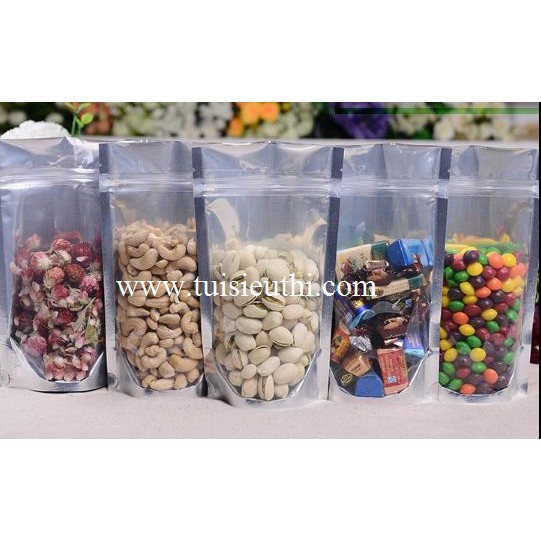 Combo 500g túi Zip 1 mặt bạc