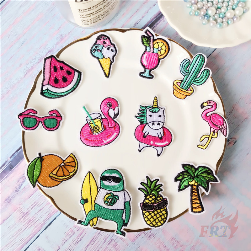 1 Miếng Vá Quần Áo Hình Chim Hồng Hạc / Dứa / Chim Hồng Hạc