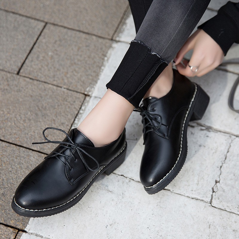 Giày oxford bằng da PU phong cách Hàn Quốc size 37/38 dành cho nữ | BigBuy360 - bigbuy360.vn
