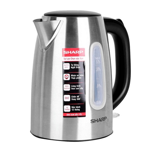 Bình Đun Siêu Tốc Sharp EKJ-17VSS-ST (1.7 lít) - Hàng Chính Hãng