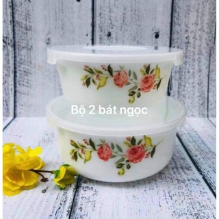 Bộ bát 18 món Bát Tràng kẻ sọc