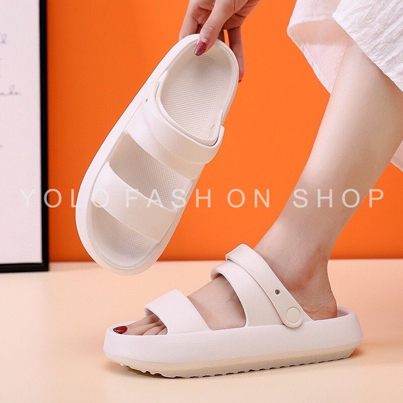 Sandal học sinh nữ độn đế 3p quai ngang thời trang cá tính siêu nhẹ siêu bền êm chân đi nước thoải mái-SB23
