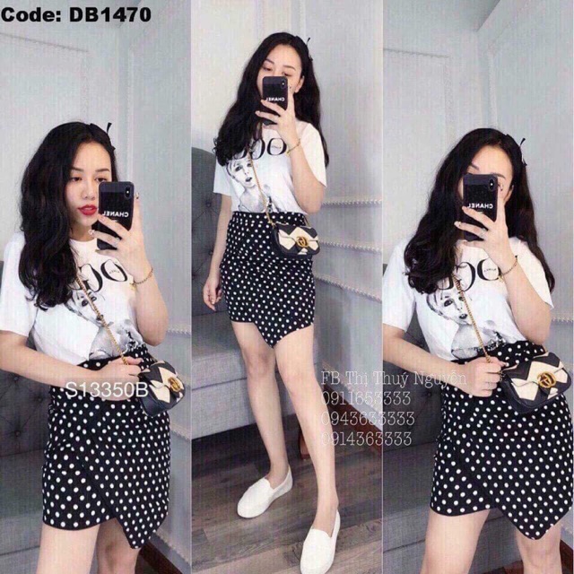 Chân váy vạt chéo