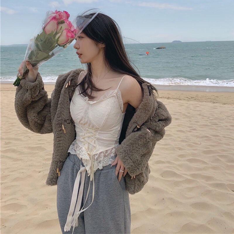 Áo 2 Dây Ren - Áo 2 Dây Phối Ren sexy