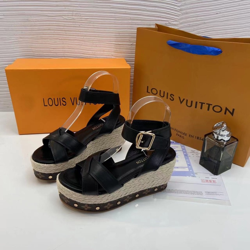 Sandal spsl đế xuồng cói quai chéo fullbox