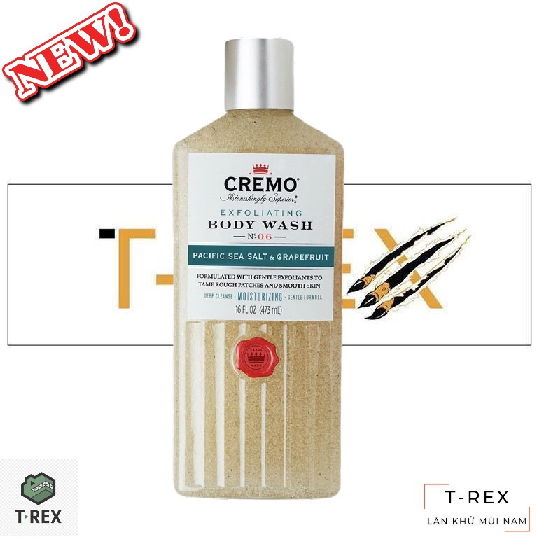 [NEW] Sữa Tắm Tẩy Tế Bào Chết Cremo Exfoliating Body Wash Pacific Sea Salt & Grapefruit 473ML