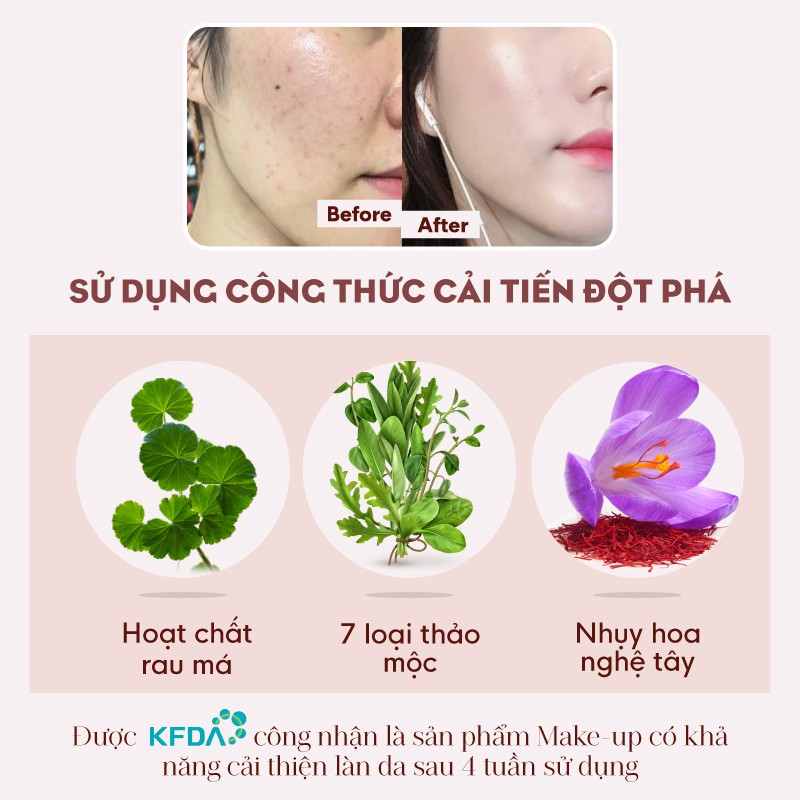 [SALE LỚN NOEL] Phấn nước GLAMRR Q LONG WEAR DD CUSHION - SPF50+/PA+++ (1 lõi x 13g) | BigBuy360 - bigbuy360.vn