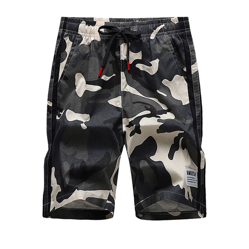Quần short bằng cotton 100% họa tiết rằn ri cho nam size M-5XL