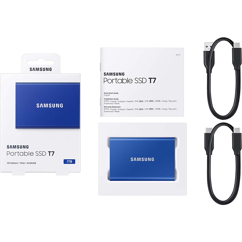 Ổ cứng di động 1TB External SSD Samsung T7 USB 3.2 Gen 2 MUPC1T0