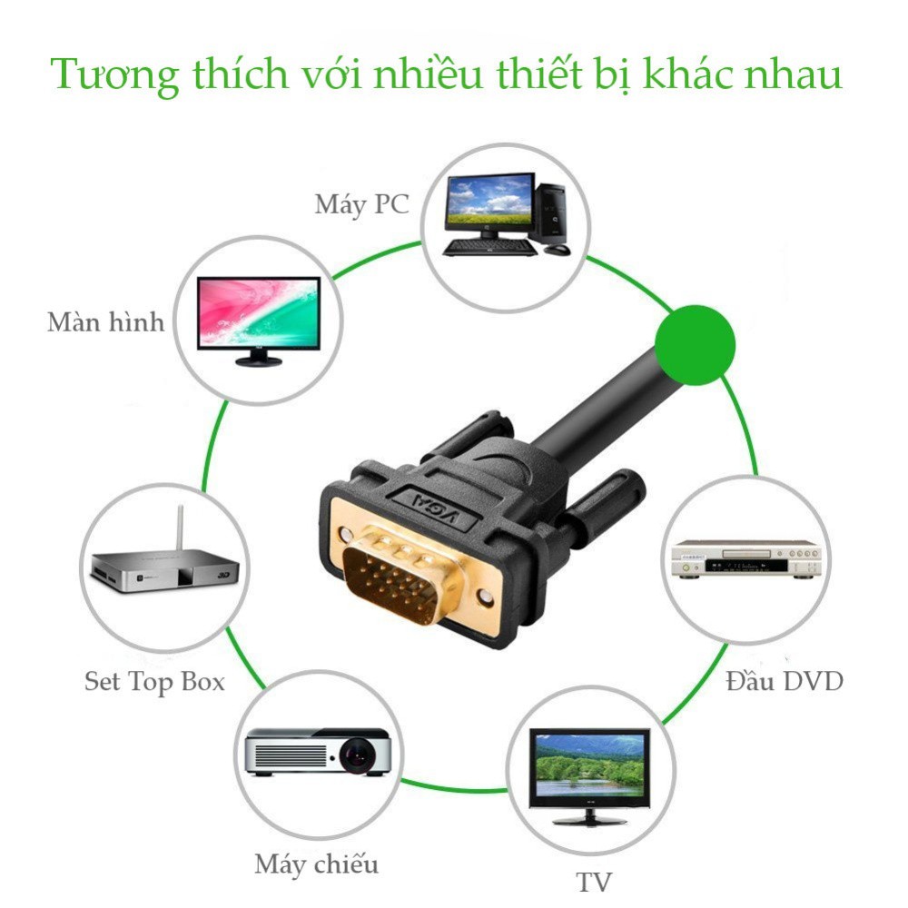 Cáp VGA Dài 3m Cao Cấp Ugreen 11631 - Hàng Chính Hãng