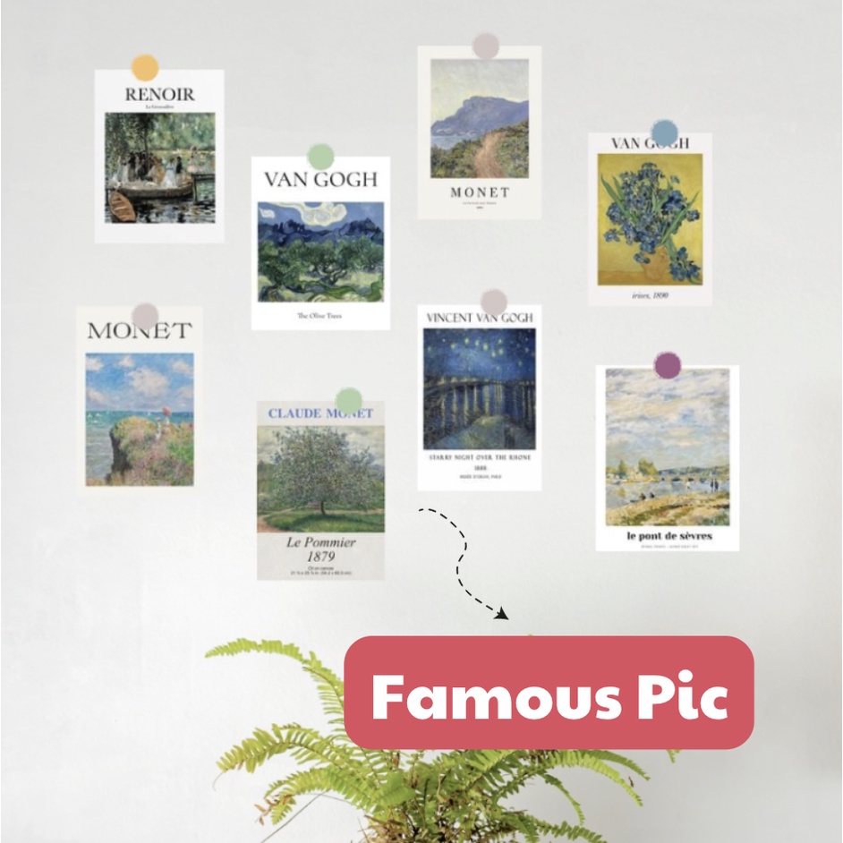 Tranh Decor Phòng Ngủ Tuna Poster Dán Tường Vintage Giấy Dán Bàn Học Đẹp GR1