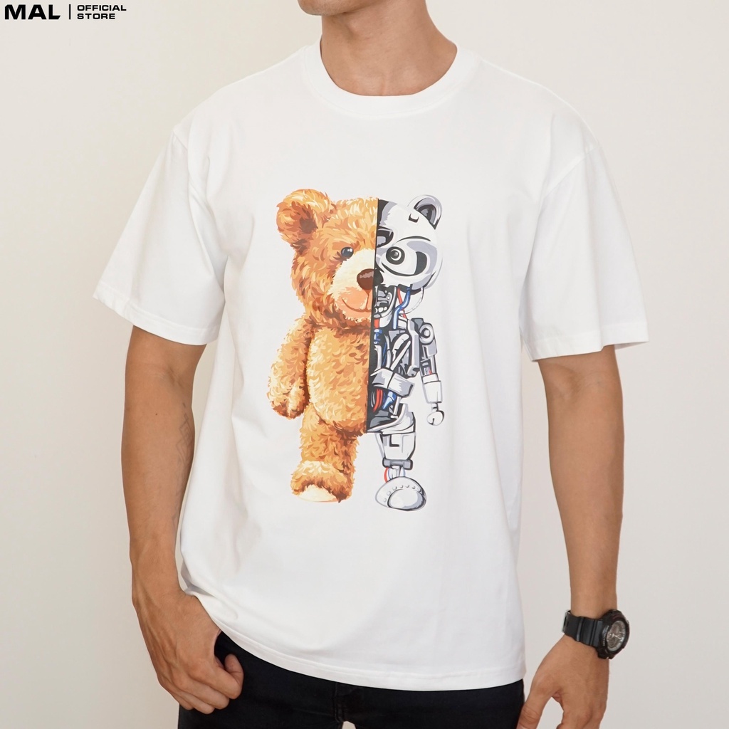 Áo Thun Tay Lỡ Oversize TEDDY BEAR ROBOT -MAL STORE- MALUNI004