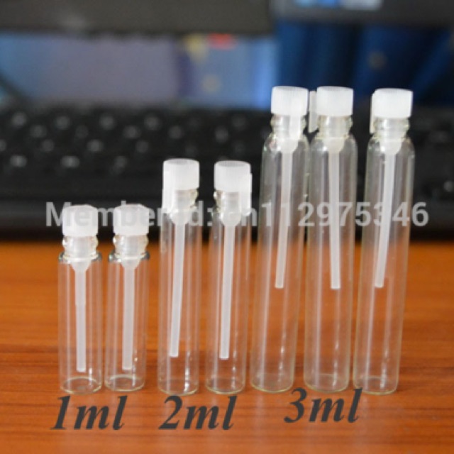 Combo 5 lọ rỗng chiết nước hoa mini 3ml (ống test, lọ thử, mẫu thử)