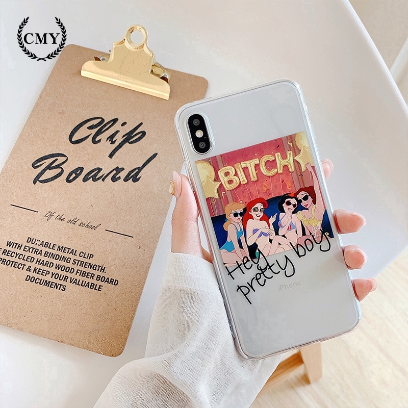 Ốp điện thoại silicone TPU in hình công chúa vui nhộn cho IPHONE 11/11PRO 11PRO MAX X XR XS XS MAX 7 8+ SE | BigBuy360 - bigbuy360.vn