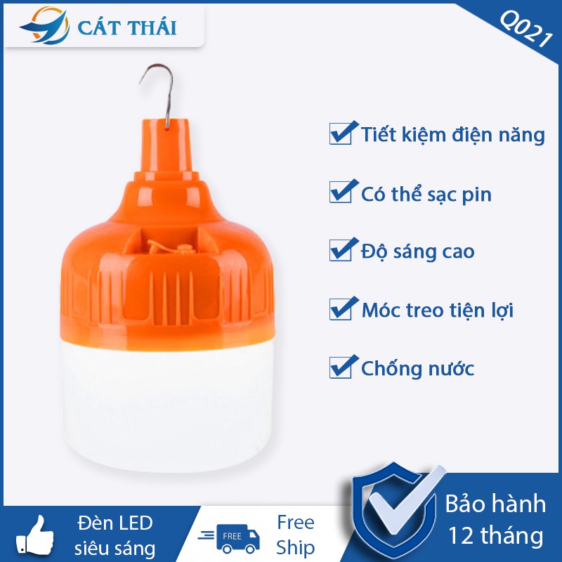 [BH 1 Tháng) Đèn LED cao cấp Q021 siêu sáng, sạc điện, có móc treo tiện lợi đèn ...