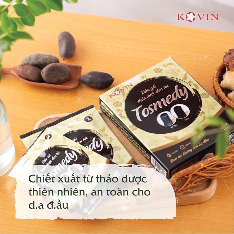 Dầu gội thảo dược đen tóc Tosmedy