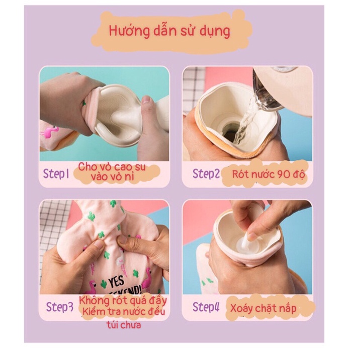 Túi Chườm Bụng Đa Năng 500ml Zanmoo