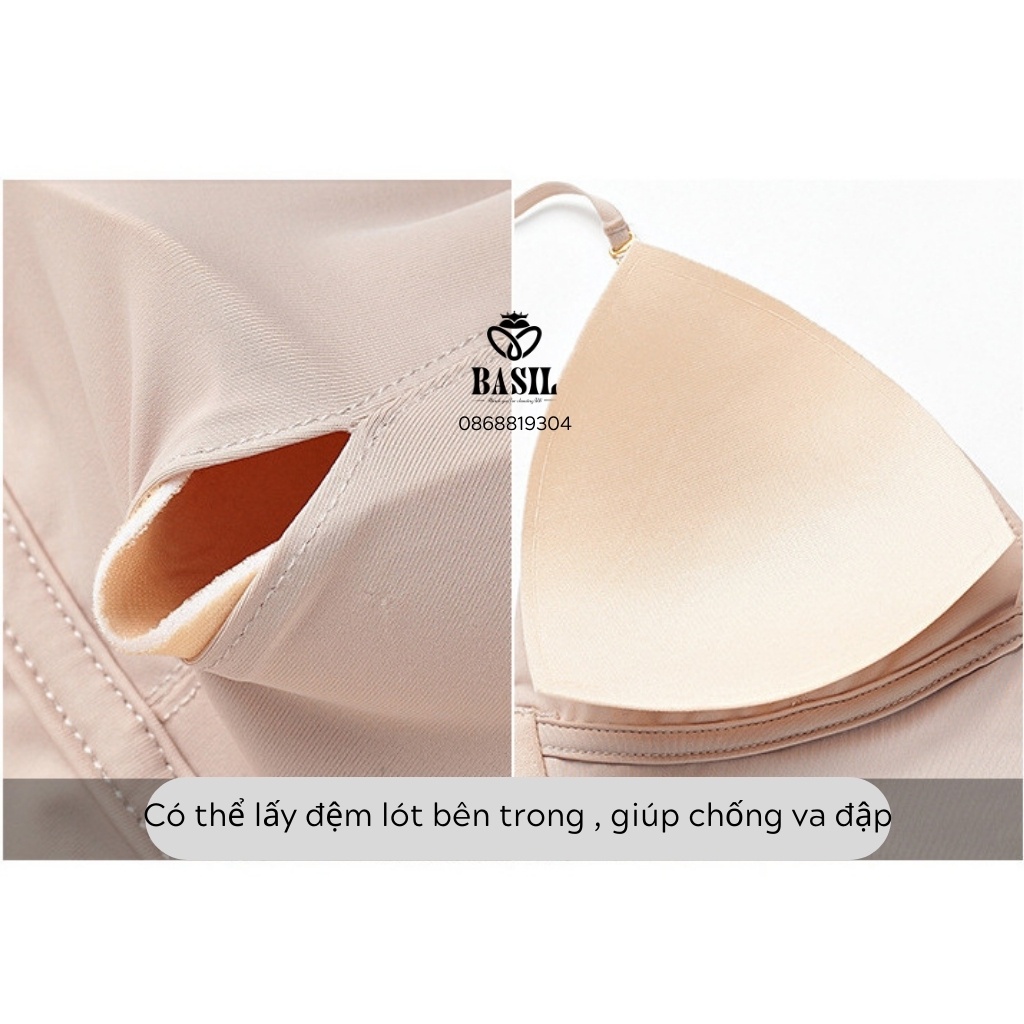 Áo lót SS04 Basil nữ Bralette trơn hở lưng đệm mỏng mềm nhẹ