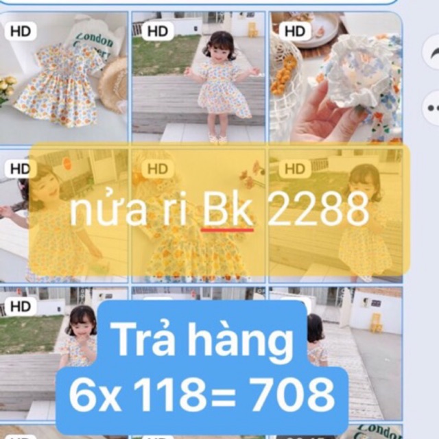 Váy hoa cổ hồng