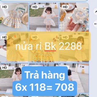 Váy hoa cổ hồng