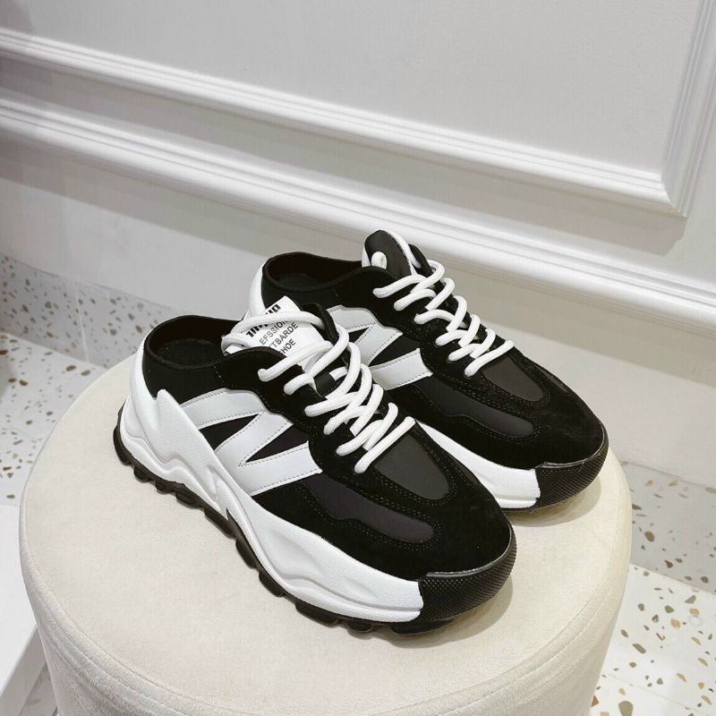 Giày Sục Thể Thao chữ N , Sục đế bánh mì 5cm