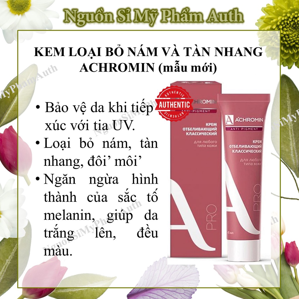 Kem nám Achromin (mẫu mới) của Nga_Nám A Mẫu mới