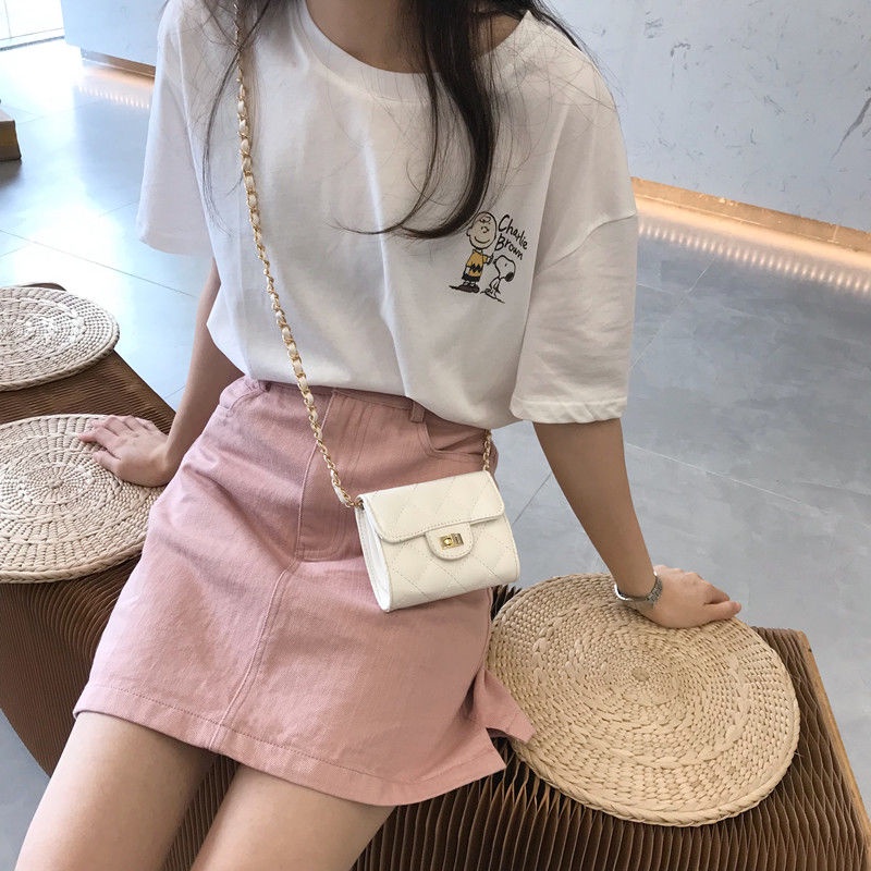 Túi đeo chéo mini dây chuỗi xích thời trang dành cho nữ