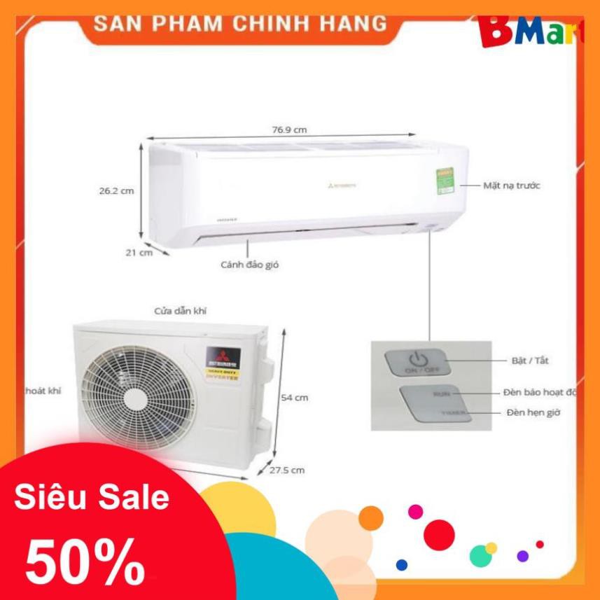 [ FREE SHIP KHU VỰC HÀ NỘI ] Điều hòa Mitsubishi heavy 9000 Inverter 1 chiều R32 SRK/SRC10YXP-W5  - BM NEW