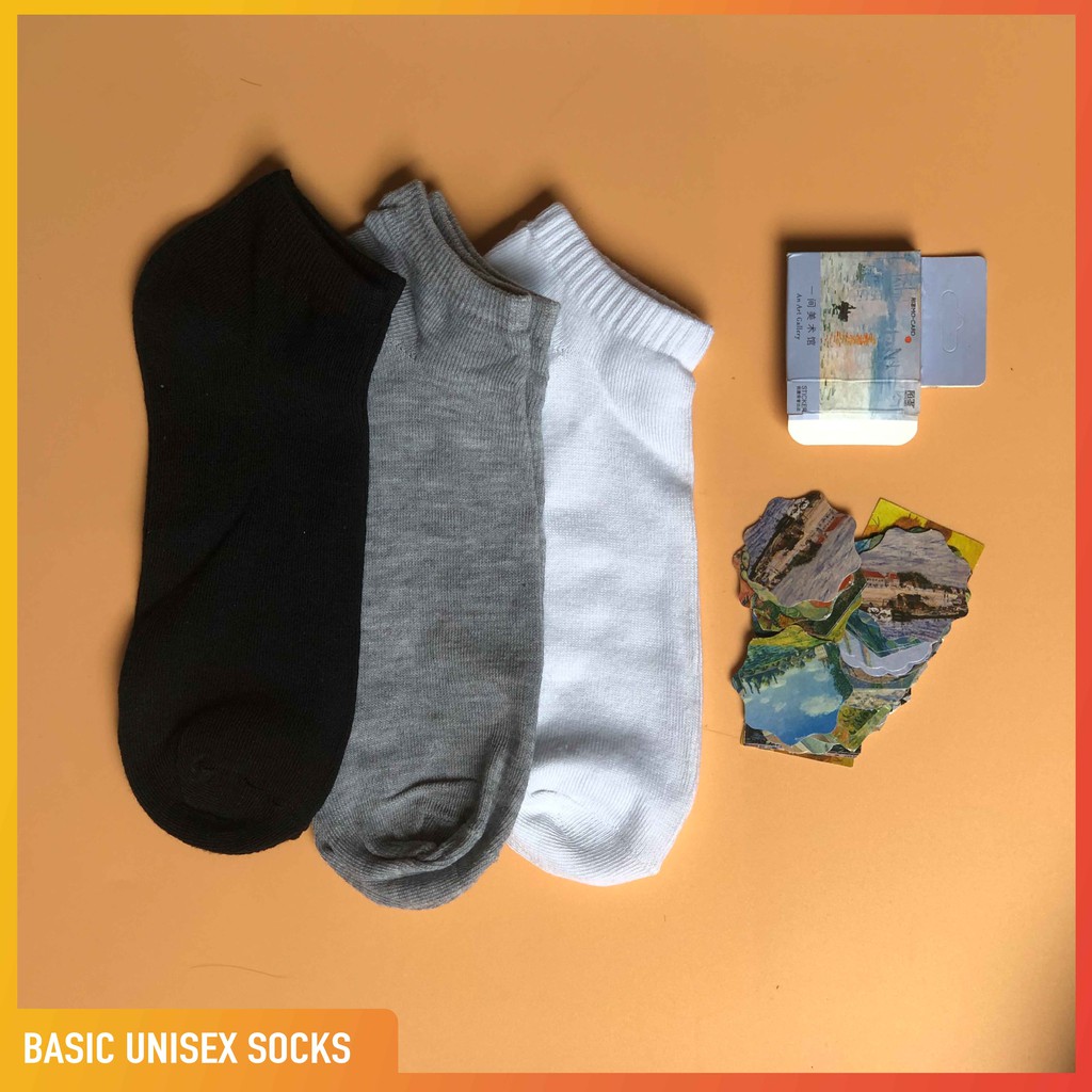 Tất Thấp Cổ Nam/Nữ Basic Unisex Socks (Ảnh Thật)