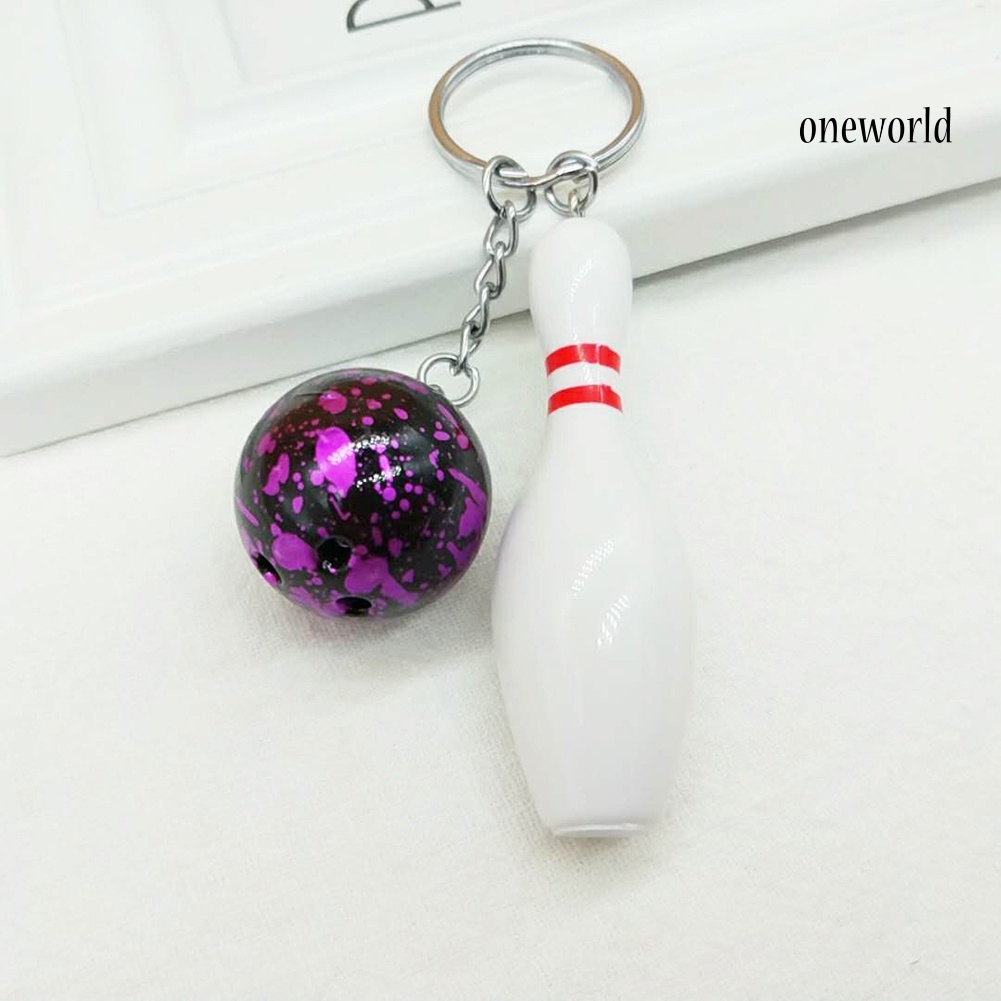 Móc Khóa Hình Quả Bóng Bowling Thời Trang Giá Đỡ