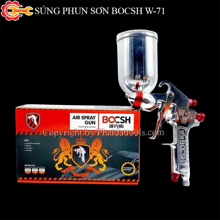 Súng Phun Sơn BOCSH W-71-Hàng Cao Cấp-Đầu Phun 1.3mm