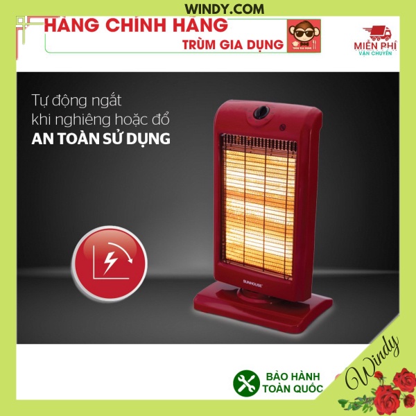 Đèn sưởi 3 bóng Sunhouse /quạt sưởi , Máy sưởi sunhouse, tốc độ làm ấm nhanh, tỏa nhiệt đều