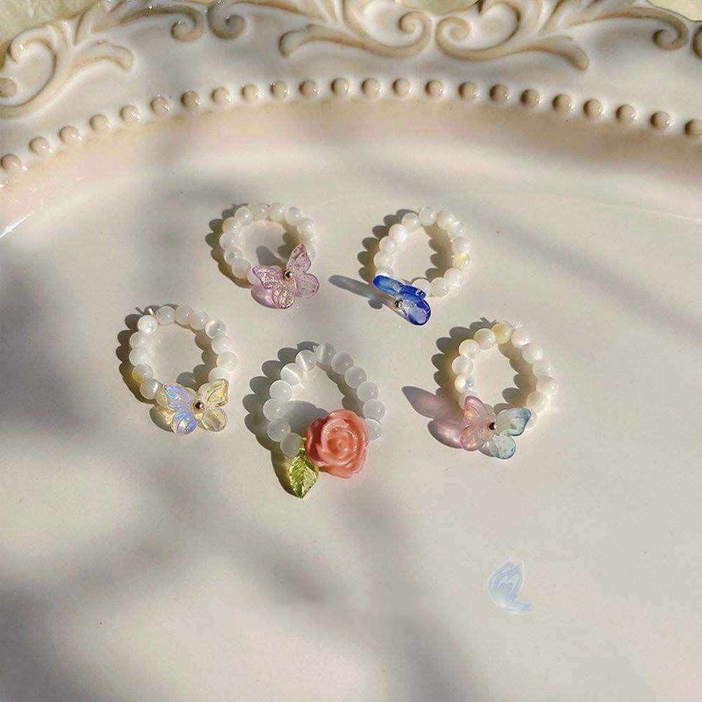 Nhẫn Hình Bướm Đính Hạt Thời Trang Dành Cho Nữ