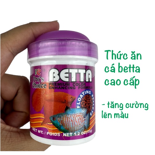 Thức ăn tăng màu cho cá Betta Pro's Choice dạng hạt lọ 35 Gram