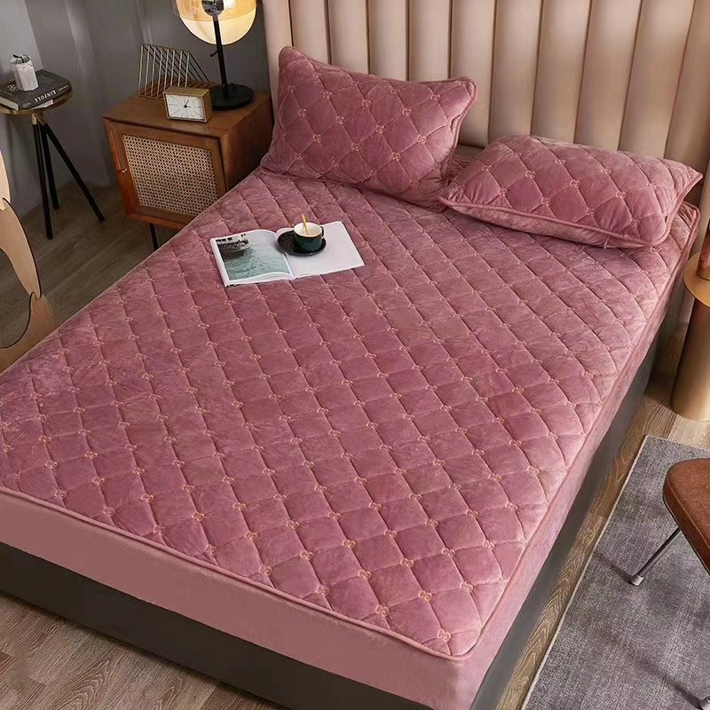 Bộ ga gối trần bông thêu muji đẹp quá, đủ size m6, m8, 2m2 | BigBuy360 - bigbuy360.vn