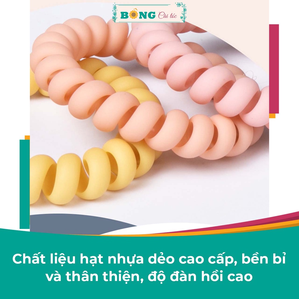 Dây cột tóc lò xo phong cách Hàn Quốc màu pastel kích thước lớn LX20 - cột tóc lò xo BÔNG Cài Tóc