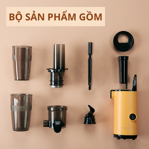 Máy ép chậm Mini, Máy Ép Hoa Quả Rau Củ Cho Gia Đình Tiện Dụng