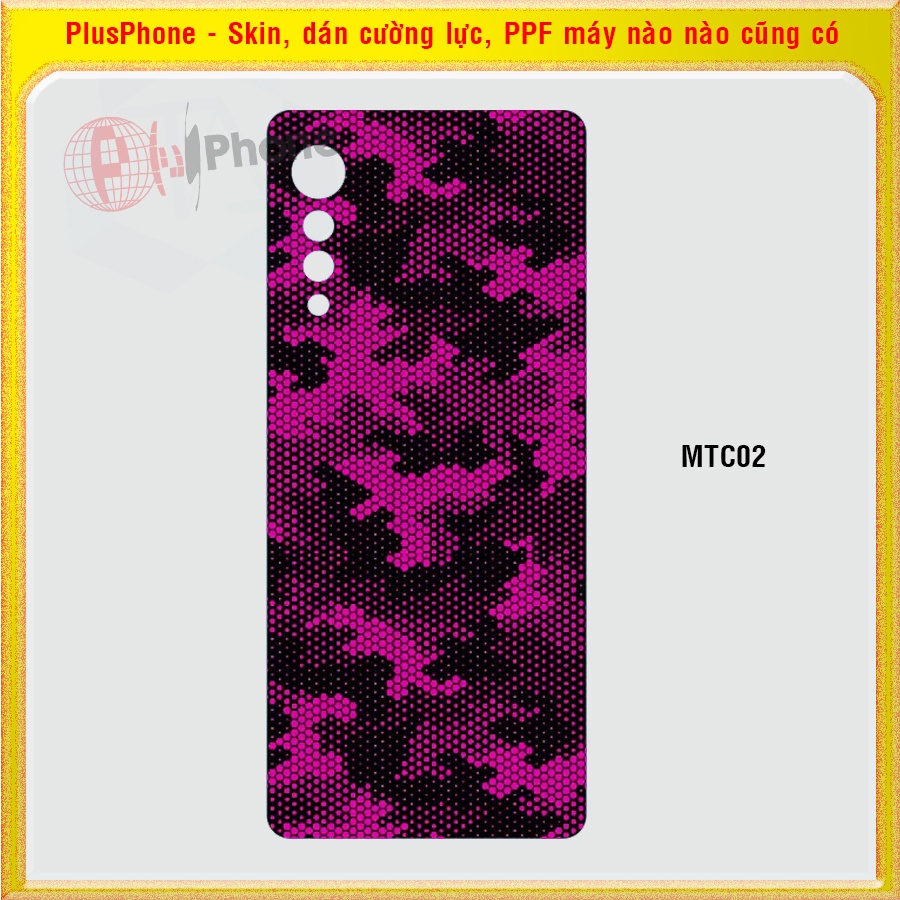 Dán Skin cho điện thoại LG Velvet 5G màu matrix camo