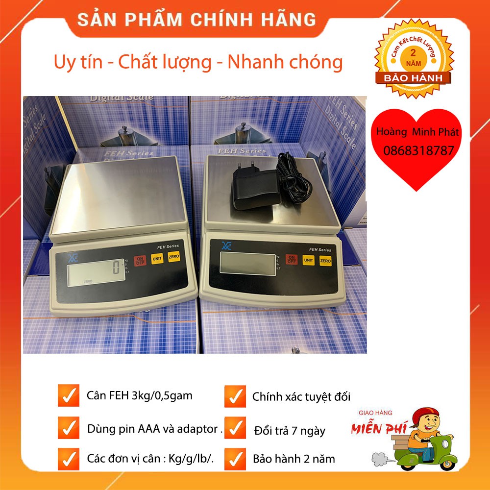 [ Hàng Chất Lượng ]💥💥💥Cân Điện Tử Nhà Bếp 3kg FEH💥💥💥Siêu bền💥💥💥Chính Xác Cao