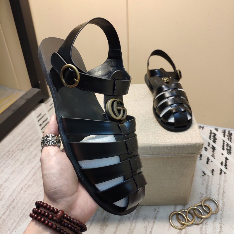 Sandal rọ cho nam Gucci GC da thật cao cấp