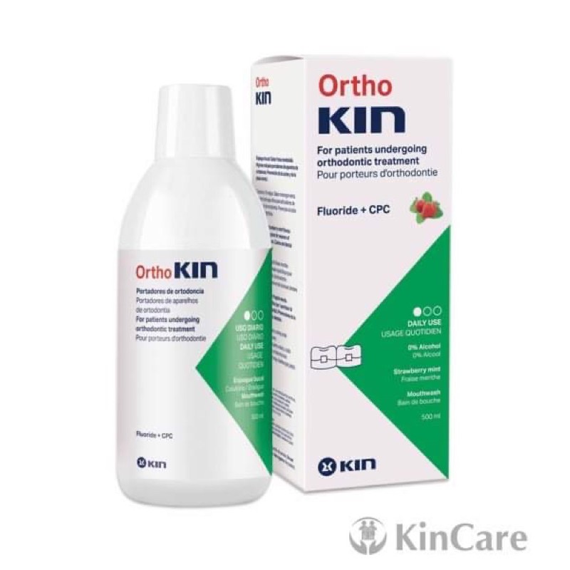 Kem đánh răng &amp; Nước súc miệng Ortho Kin / OrthoKin dành cho răng niềng, chỉnh nha