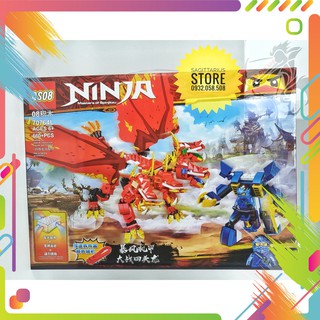 Lego QS08-70764L Lắp Ráp Rồng Lửa 4 Đầu ( Có đèn , âm thanh - 660 Mảnh )-Hàng có sẵn