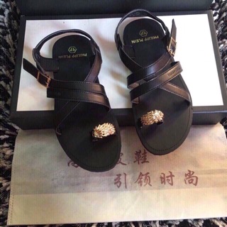 Sandal nam xỏ ngón nhím dây chéo