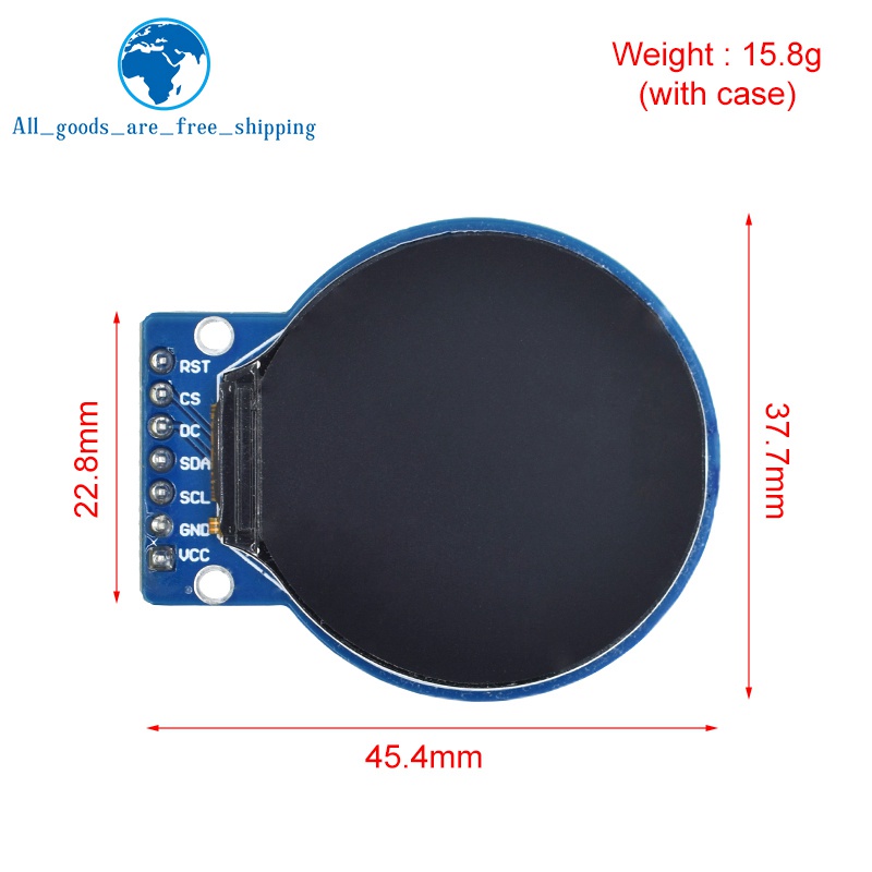 Mô Đun Màn Hình TFT 1.28 Inch TFT LCD RGB 240*240 GC9A01 Mã 240x240 PCB Cho Arduino