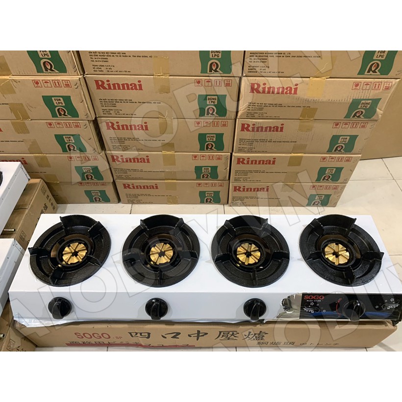 Bếp khè gas 4 lò bán công nghiệp SOGO GT-208S4
