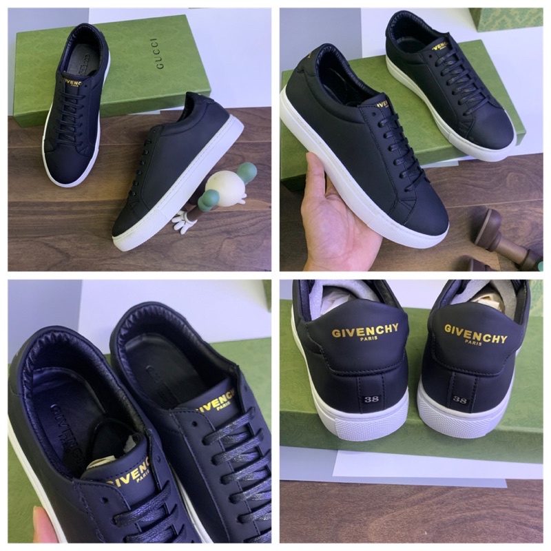 Giầy Sneaker GVC đen trơn đơn giản GD23 - Giầy thể thao nam cực chất