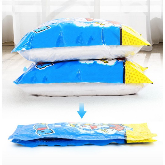 Túi hút chân không DR,STORAGE hình DORAEMON, bảo quản chằn màn, quần áo, tiết kiệm 80% không gian (chọn size túi)