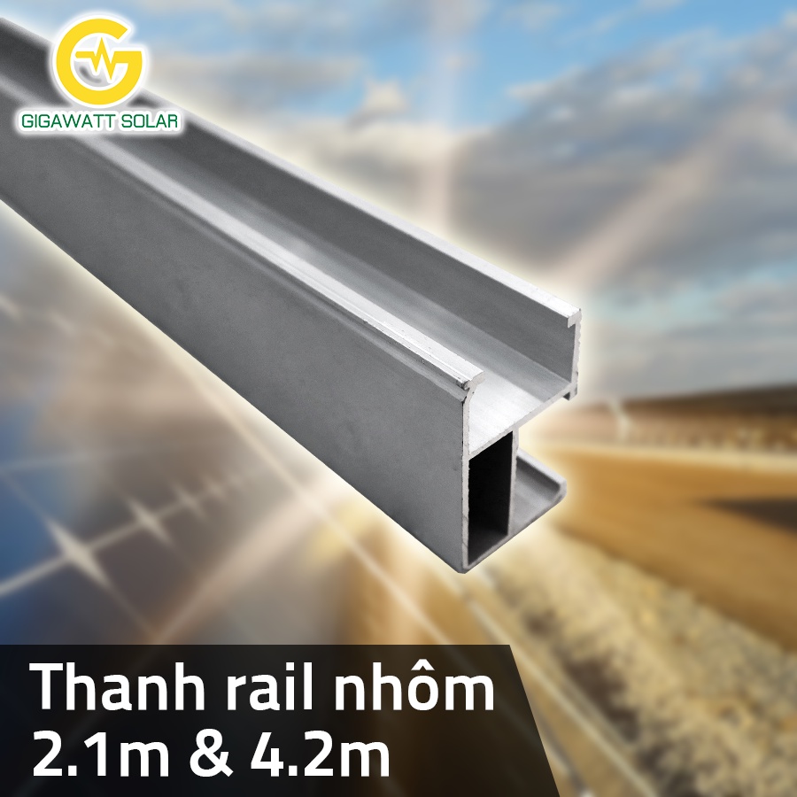 Thanh rail nhôm lắp pin năng lượng mặt trời 4.2m