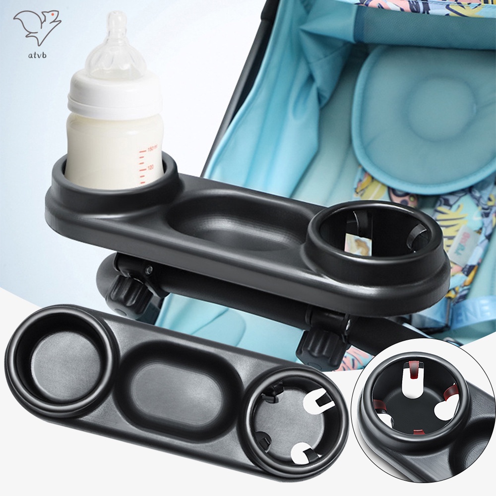 Khay Đựng Đồ Ăn Nhẹ Cho Xe Đẩy Em Bé Xoay 360° Giá Đỡ Bình Sữa Gắn Tay Vịn Xe Đẩy Em Bé Chống Trượt Tiện Dụng